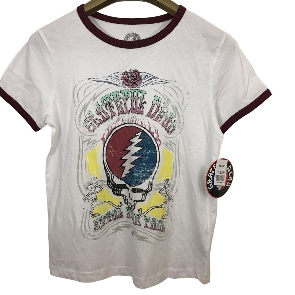 Grateful Dead Steal Your Face Band Graphic Retro Tee Short Sleeve Shirt NEW